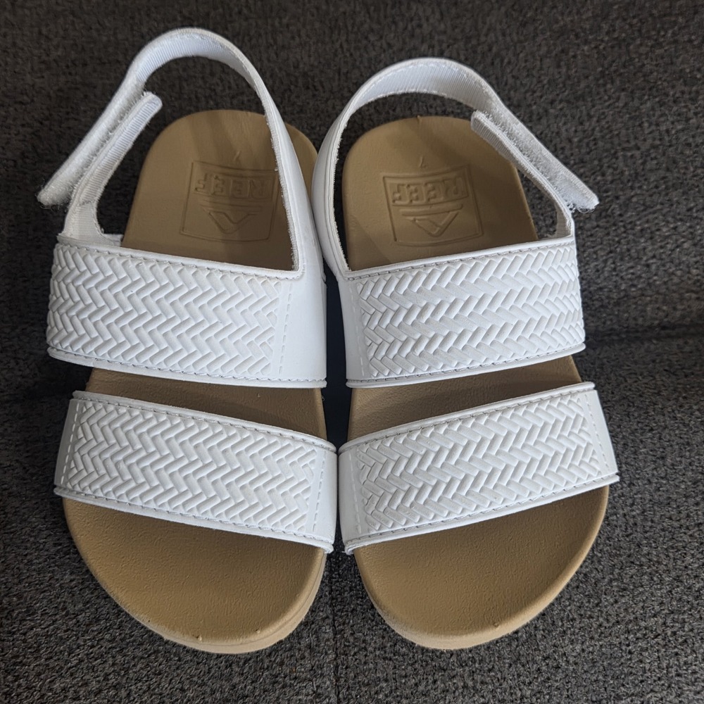 REEF - Girl's Water Vista White Sandals Size 7 - Excellent Toddler Girl